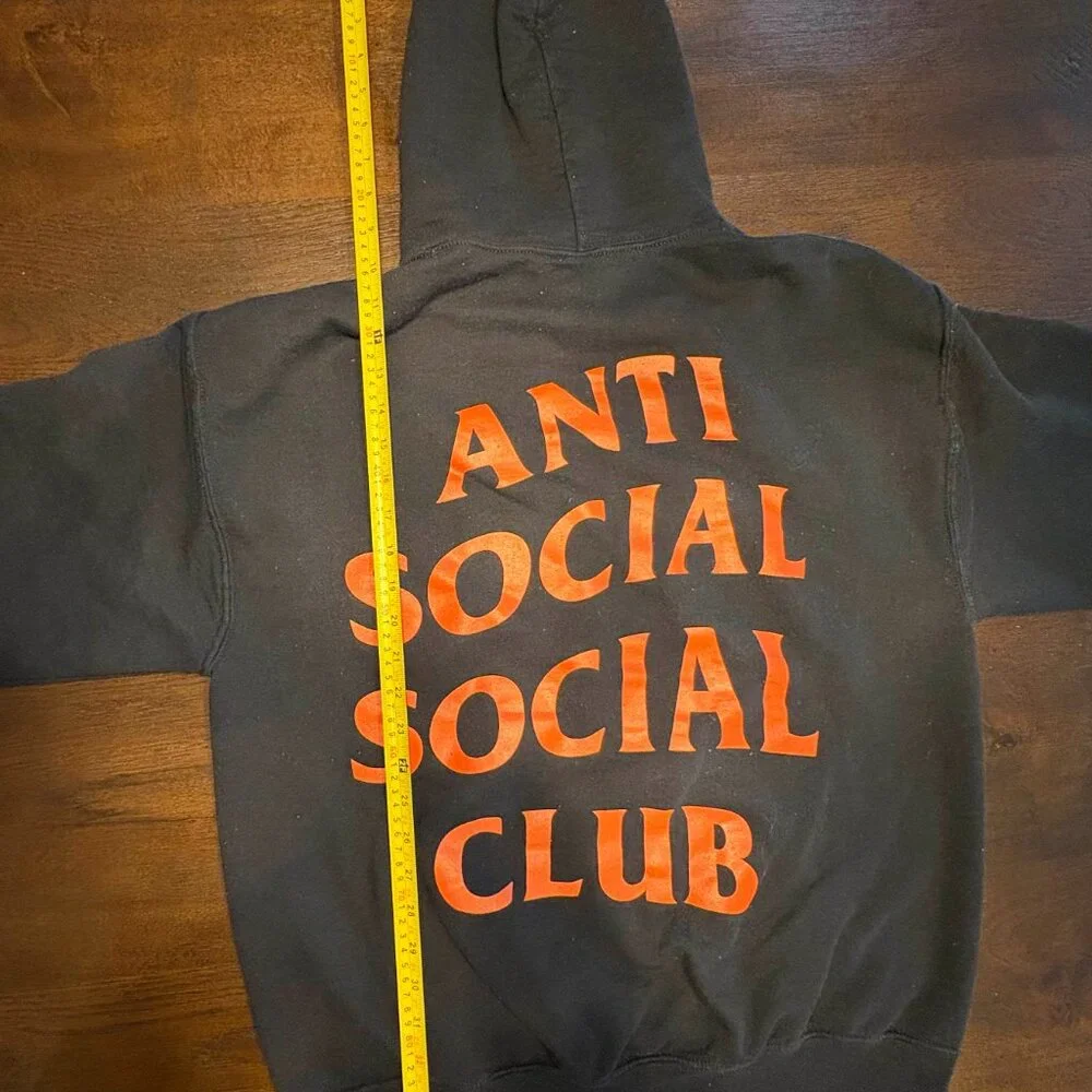 Anti Social Social Club x Undefeated ‘Paranoid’ Hoodie ASSC UNDFTD USED SZ LARGE - Picture 6 of 14